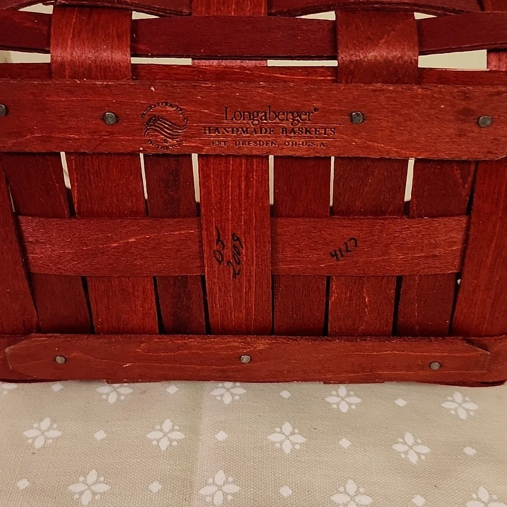 Longaberger Small Red Recipe Basket